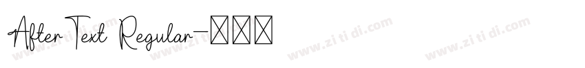 AfterText Regular字体转换